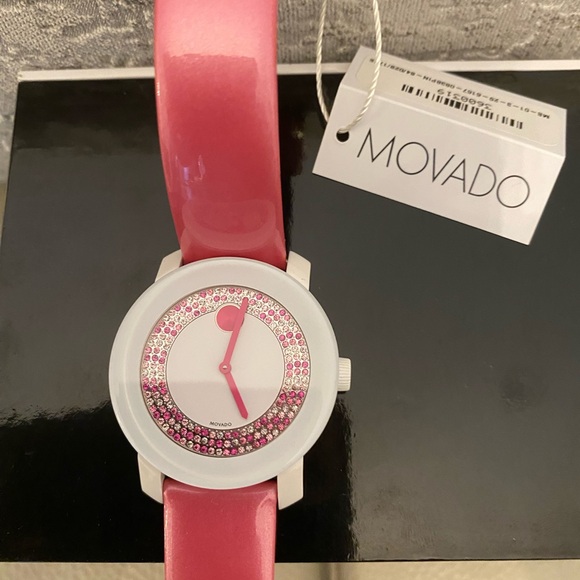 AUTHENTIC Movado Bold Women’s Watch 36 mm, pink crystals main image 6